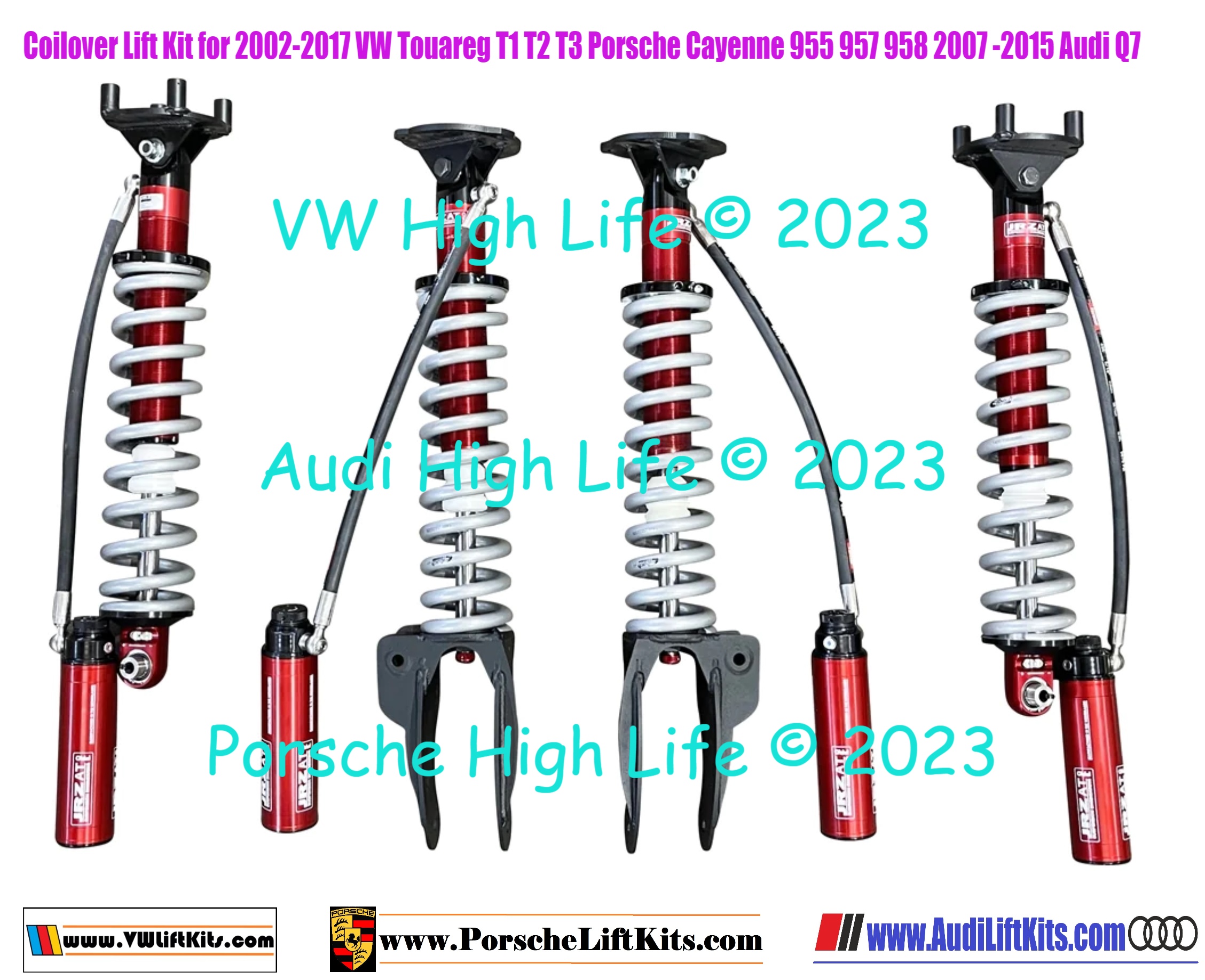 Coilover Kit for 2002-2017 VW Touareg T1 T2 T3 Porsche Cayenne 955 957 958 Audi Q7 $4600 USD
